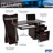 Latitude Run® Stylish Computer Desk with Storage, Chocolate