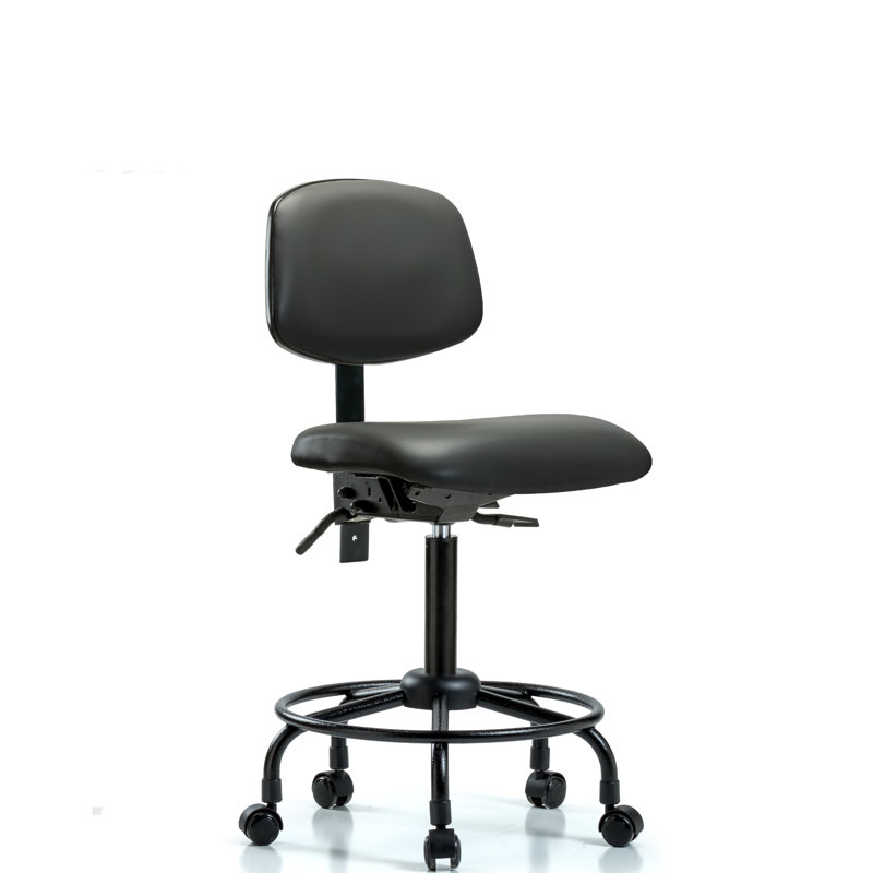 Chaise de travail Lashaunda, Non, Gris foncé, Roulettes