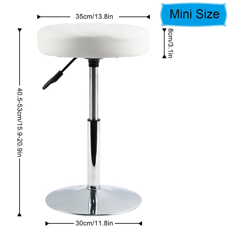Metal Accent Stool, White