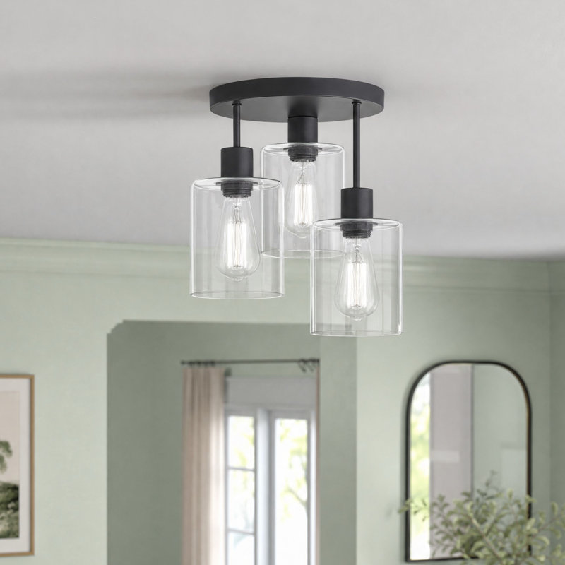 Braefell Glass Semi Flush Mount