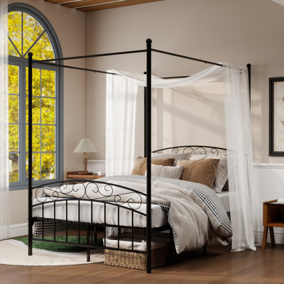 Jasalyn Metal Canopy Bed