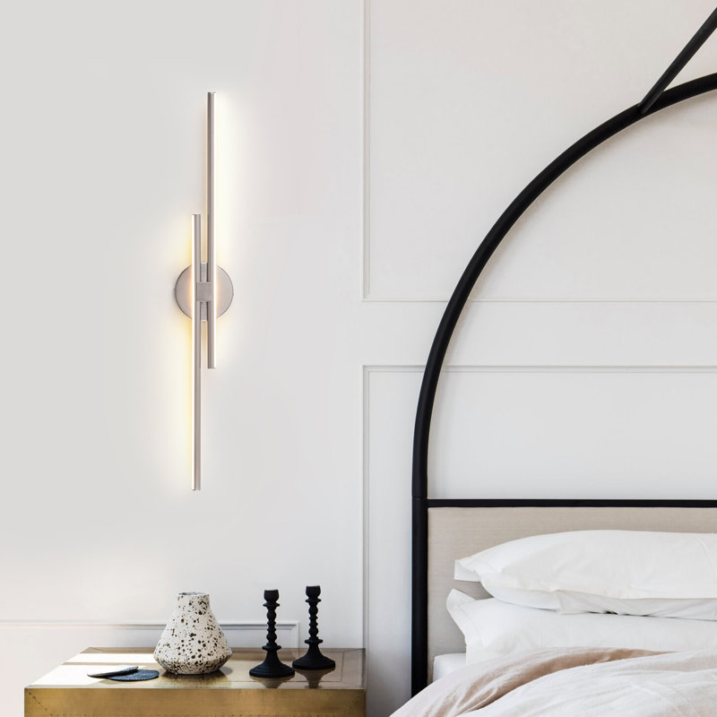 31' 2 - Light Dimmable LED 20W Vanity Light, Nickel, 3000 K
