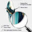 Horloge murale sarcelle et dorée, expression abstraite IV - encre liquide incurvée, horloge murale asymétrique turquoise-104242543