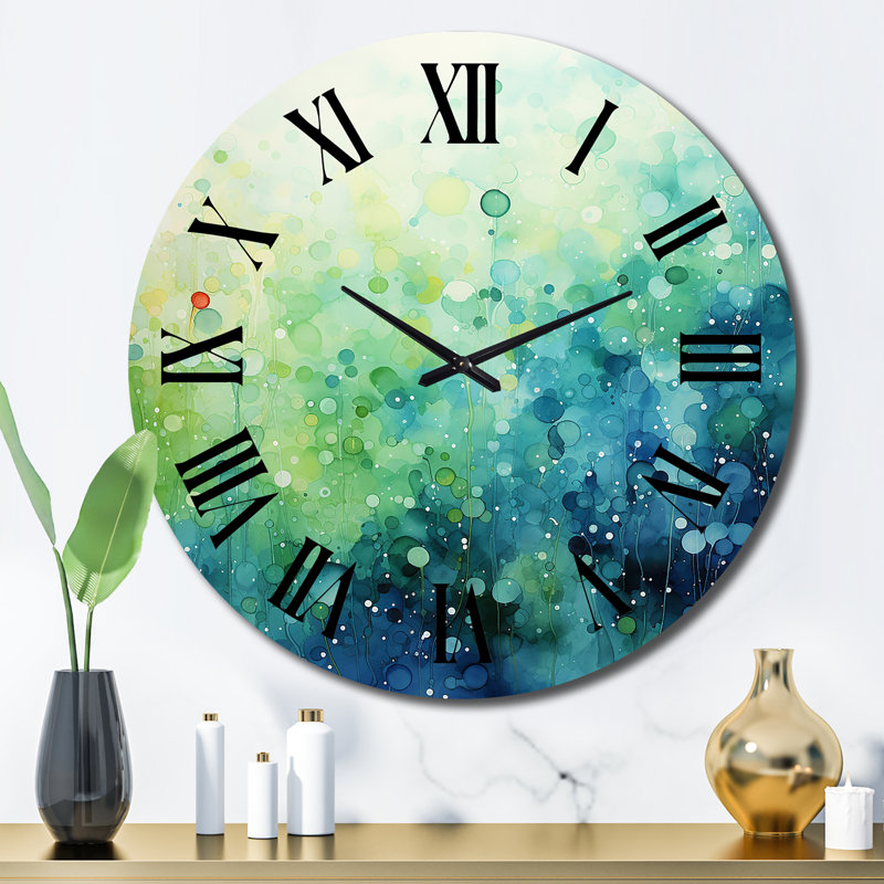 Chauncie - Horloge murale paysage abstrait, Grand