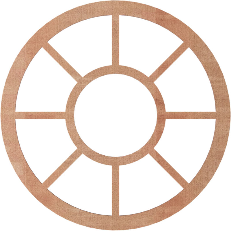 Médaillon de plafond Grace, Cerisier, H 30 po x l 30 po x P 0,38 po