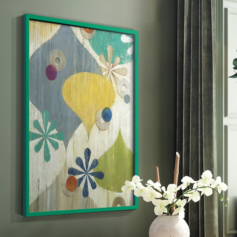 Asterisk Framed Print - Solid Wood, Green, 10" H x 8" W