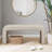 Beige Boucle Waterfall Bench