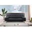 Bendiks 3 Seater Faux Leather Sofa Bed-1517227732