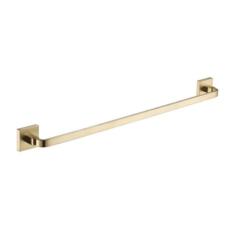 Line Single Towel Bar - Wall Mount - 30" Brass/Matt Black, 4" H x 28" W x 28" D, Satin Brass