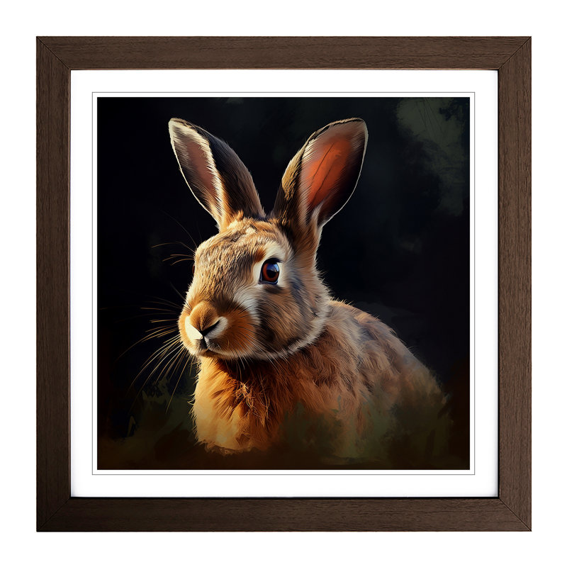 Rabbit Digital - Single Picture Frame Print on Wood, Walnut