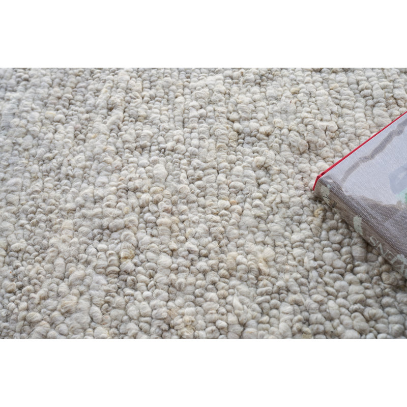 Borelli Wool Area Rug in Beige, Rectangle 8' x 10'