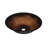 Novatto Sanguinello 17'' Brown Glass Circular Bathroom Sink