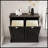 Two-Compartment Tilt-Out Laundry Sorter Cabinet-Black