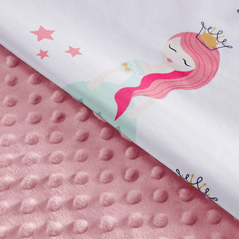  Jeté en coton pour enfants, 48" L x 36" W, Princess Castle, 5 lb