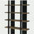 Mystrene Black and Walnut 4-Shelf Bookcase