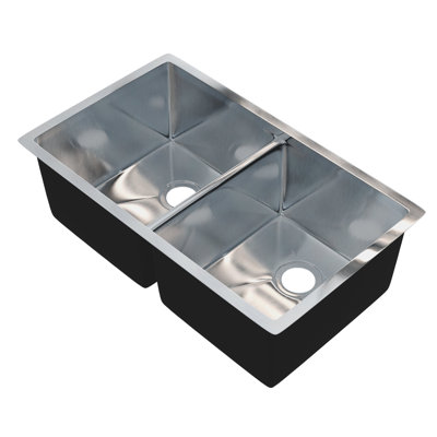 33-inch Stainless Steel Double Bowl Kitchen Sink