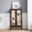 Exquisite 2 Doors Curio Cabinet With Tempered Glass, Mirrored Back, Adjustable Shelves And Light For Showcasing Precious Items In Style-1726567784