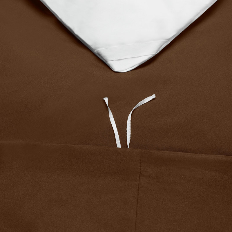 Modern & Contemporary Duvet Cover, Chocolate Brown, Extra-long Twin Duvet Cover + 2 Additional Pieces