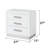 Janata Queen 3PC Bedroom Set Milky White-932156124-932156123