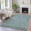 Tapis bleu sarcelle lavable à la machine intérieur / extérieur Xhevrie-111946622