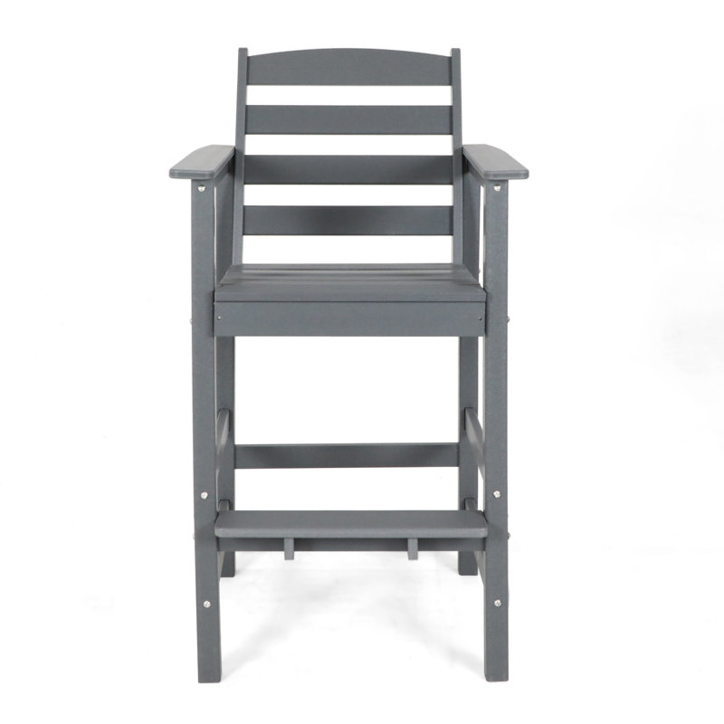 Chaise de bar d'extérieur Adirondack, Gris