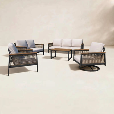 Townsend 5 Piece Sunbrella® Sofa Seating Group with Cushions