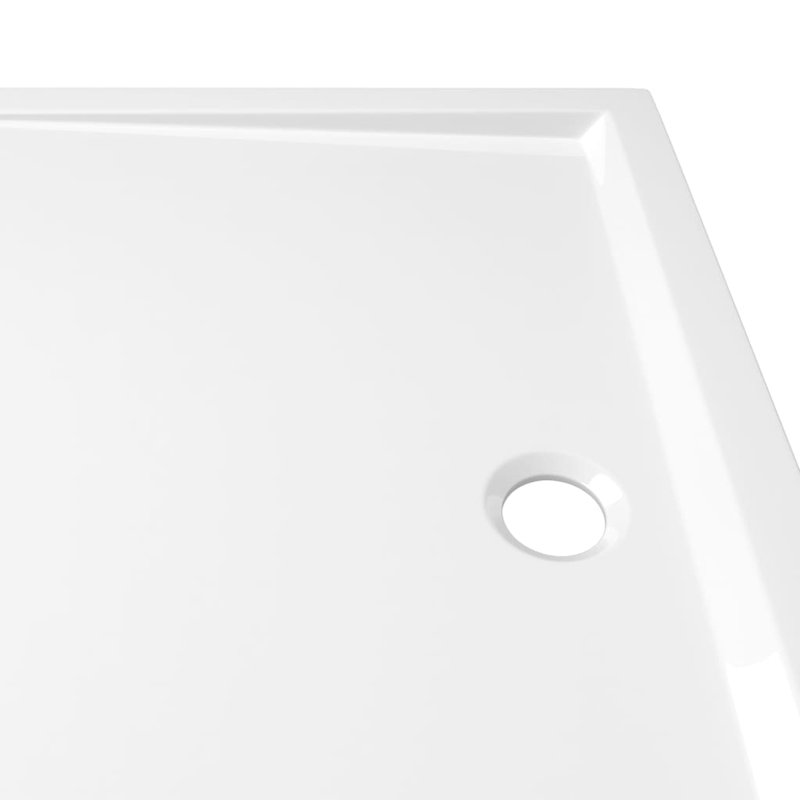 Jamieson Plastic Shower Tray, Centre, 4cm H x 110cm W x 80cm D, White