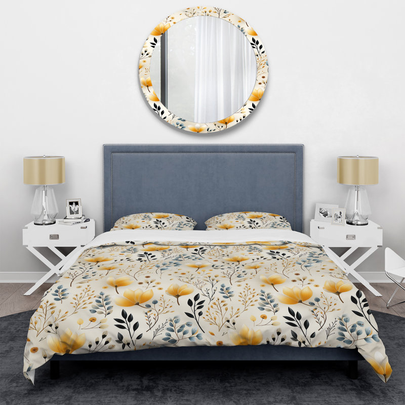 Literie Earthy Flora III, Housse de couette simple + 1 taie décorative stan