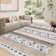 Floral Machine Washable Rug with Rubber Non-Slip Backing for Living Room, Dining Room, Bedroom, Office & Playroom