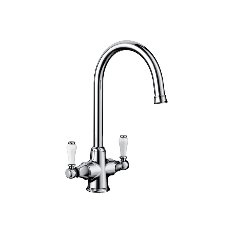 Vicus Twin Lever Monobloc Tap, Chrome