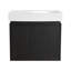 Meuble-lavabo 24 po avec lavabo en céramique, meuble-lavabo flottant mural, armoire de rangement en bois avec portes doubles pour la salle de bain