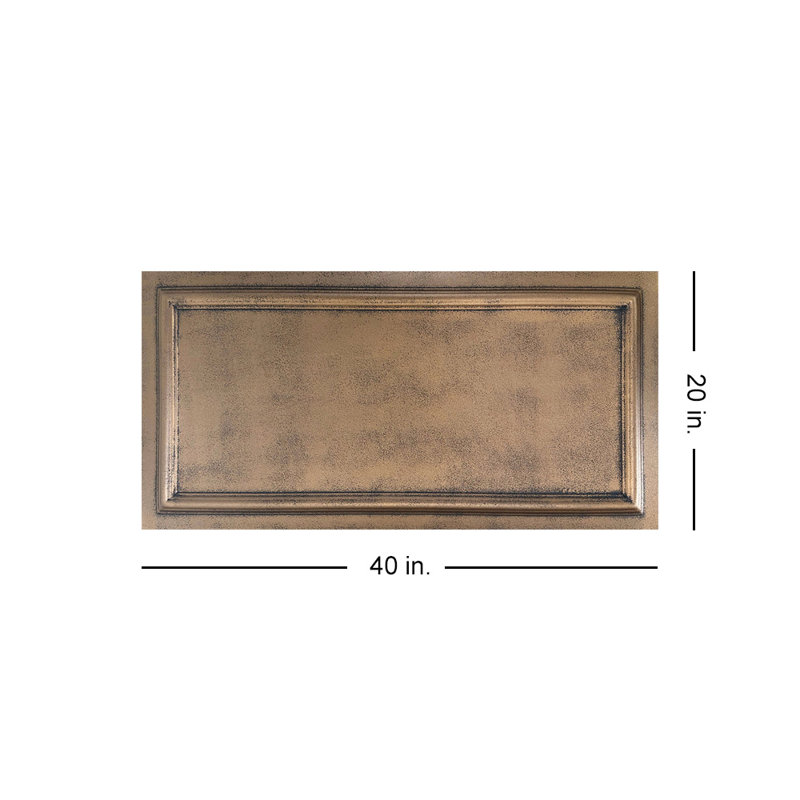 Grand panneau - tuile de plafond en mousse à coller 1,6 pi x 3,2 pi, Orange cuivre antique