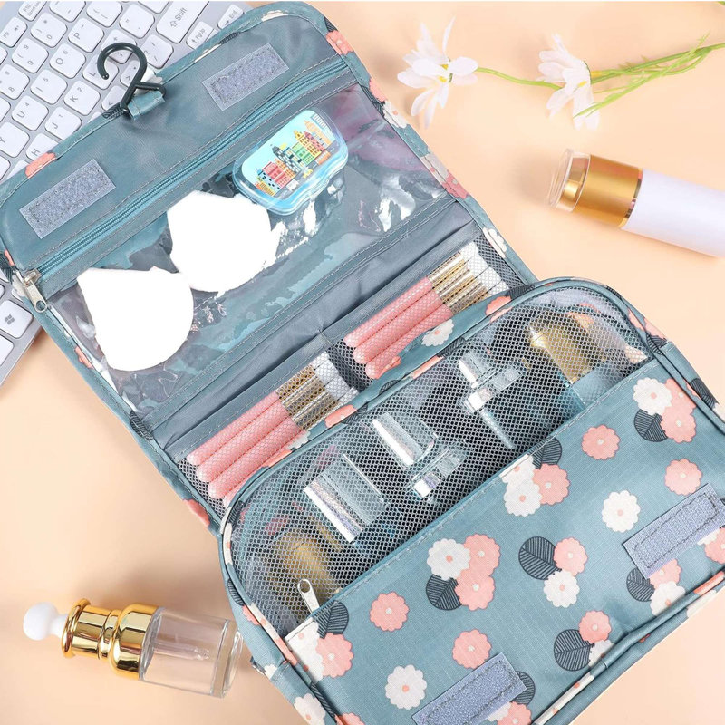 Trousse de toilette de voyage suspendue, Bleu