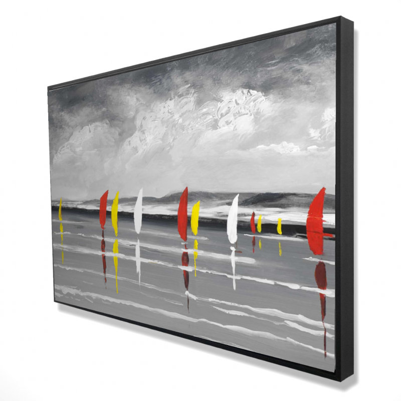 "Voiliers sur le lac" sur toile