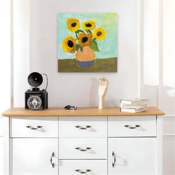 Red Barrel Studio Contemporary Ode To Vg With Blue Bouquet Art ...