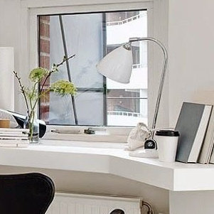 Lampe de bureau 19,69 po Riaria, Blanc