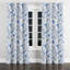 Rideaux de fenêtre Coastal - Rideau à œillets à motif floral bleu - 1 panneau-265090991-265090989