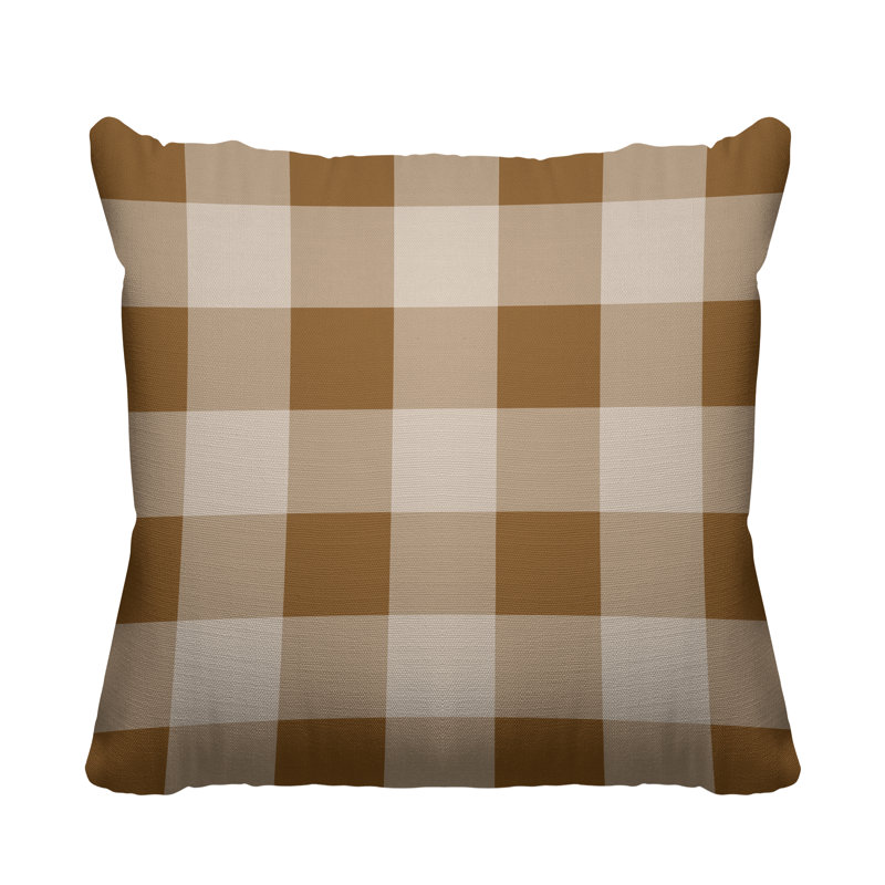 Coussin décoratif intérieur / extérieur Autumn, 17 po x 17 po, Cannelle, Carré