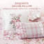 Ensemble de literie pour grand lit rose, ensemble de volants en microfibre pour la maison