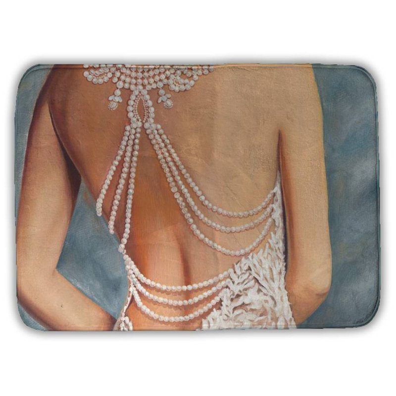 Wedding dress Bath Mat with Non-Slip Backing - Quick Dry Memory Foam Bathroom Rug - Absorbent - Modern Plush Spa-Style - Machine Washable