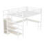 Lit mezzanine à grain de bois avec, escaliers, DEL et rangement pour la conception d'espace de la chambre à coucher-1296677304-1296677305