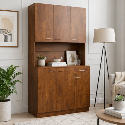 70.87" Tall Wardrobe and Kitchen Cabinet with 6 Doors