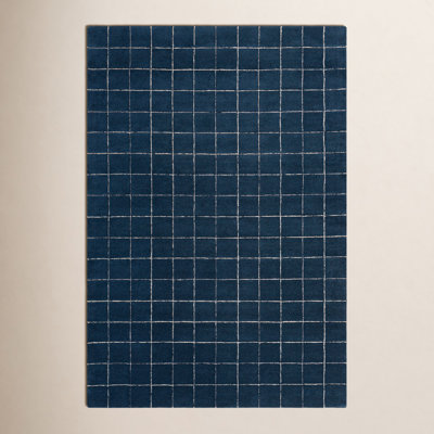 Mallory Hand-Tufted Blue Geometric Area Rug