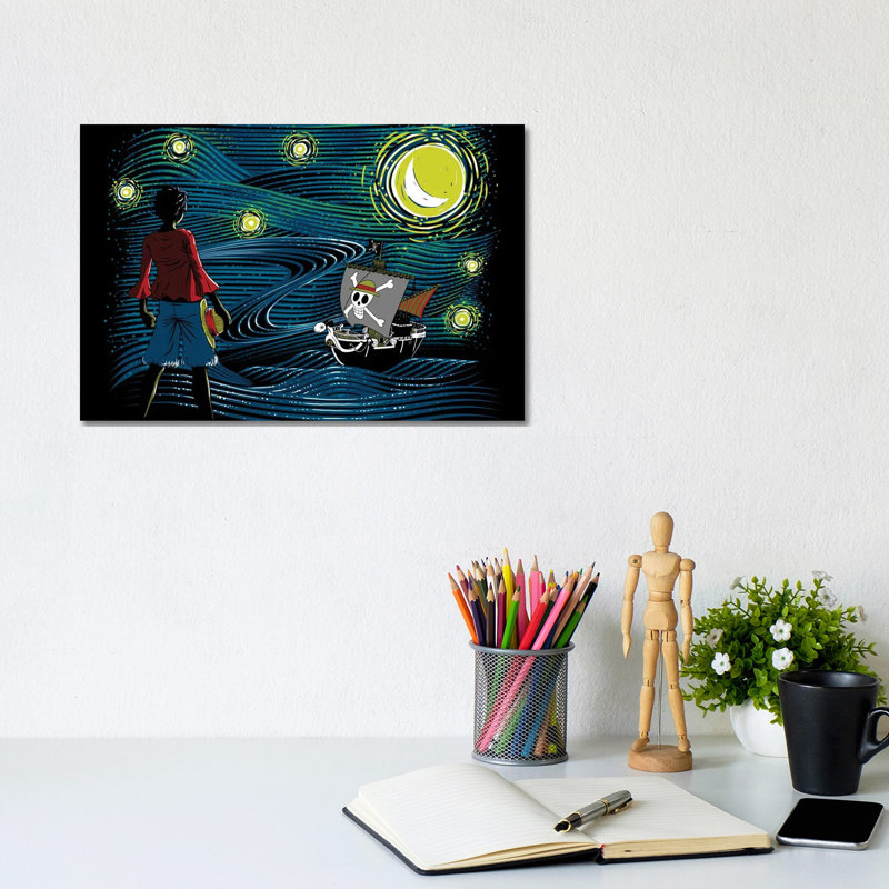 Starry Sea 1 Piece Wrapped Canvas Painting, 20.32 cm H x 30.48 cm W