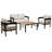 Multi-person Outdoor Iron Sofa Set with A table, Rattan Decoration, Waterproof, Rust-proof, Suitable for Garden, Lawn Use-203648034