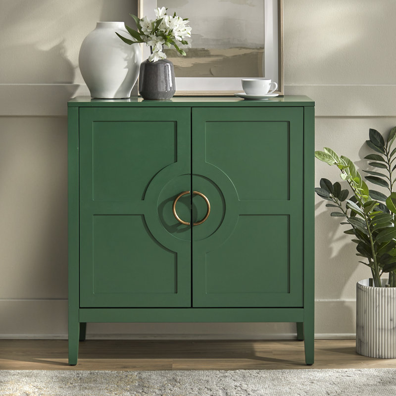 Armoire d'appoint 2 portes avec tablettes réglables Hewson , Vert Jade