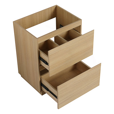 Meuble-lavabo de salle de bain avec tiroir double (meuble-lavabo sans comptoir)