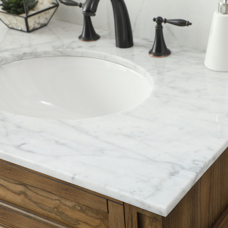 Ensemble de meuble-lavabo simple 32 "Rivers, Brun foncé