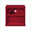 Table de chevet en fer rouge Cargo-Style avec USB & amp; Rangement ouvert-865985029