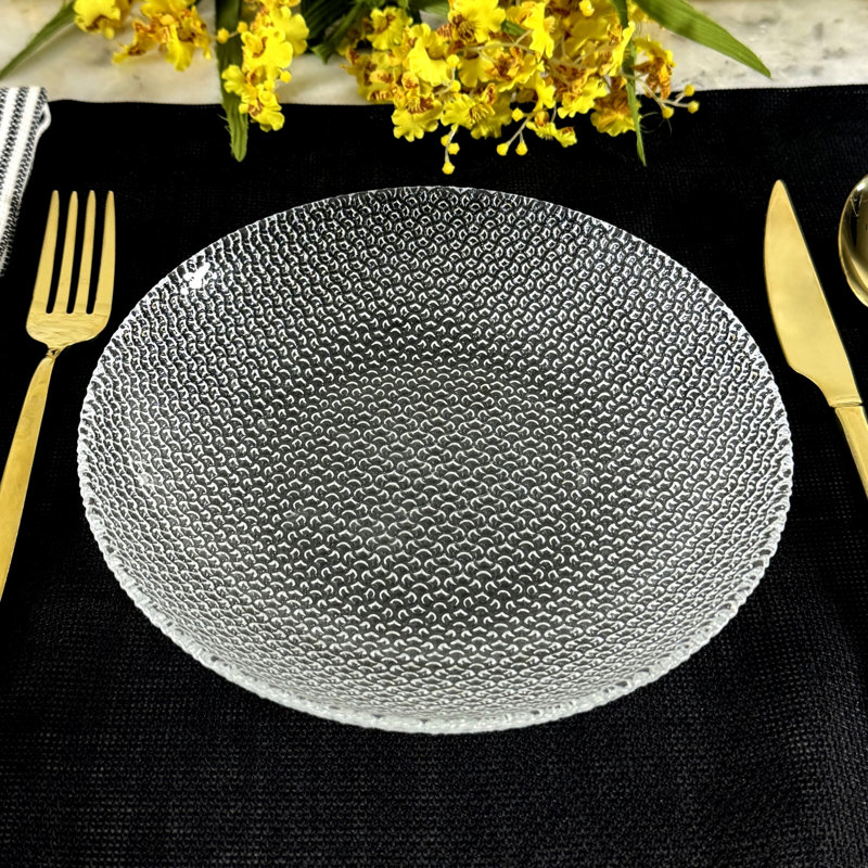 Ensemble de 6 assiettes à soupe en verre Madellyne